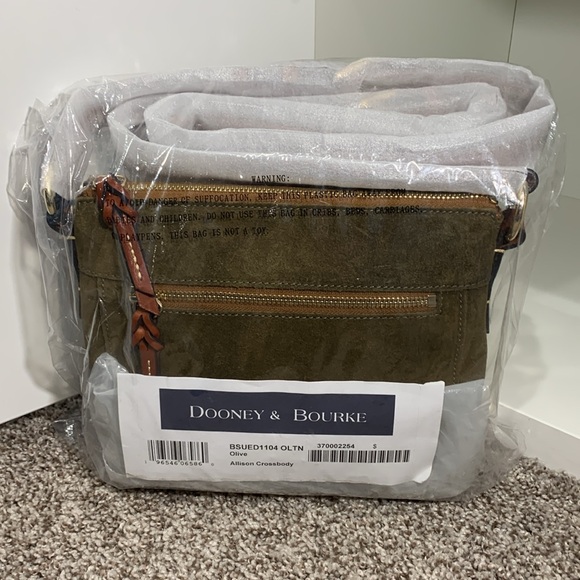 Dooney & Bourke Suede Allison Crossbody in Olive - Picture 16 of 16